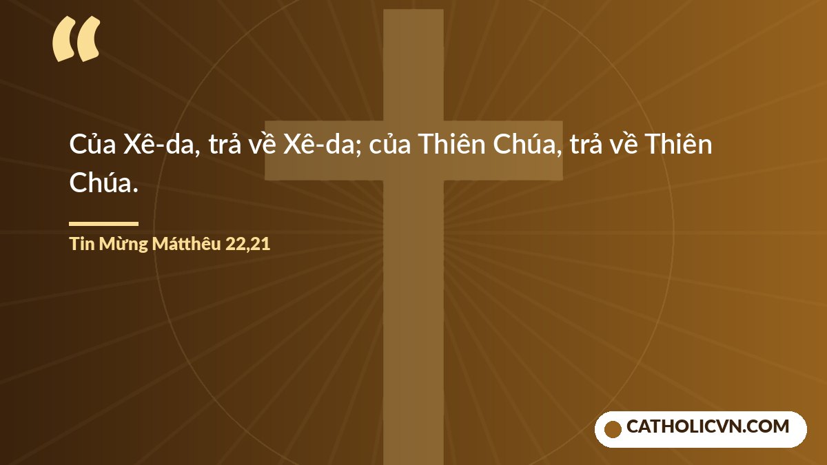 Câu Tin Mừng Mátthêu 22,21
