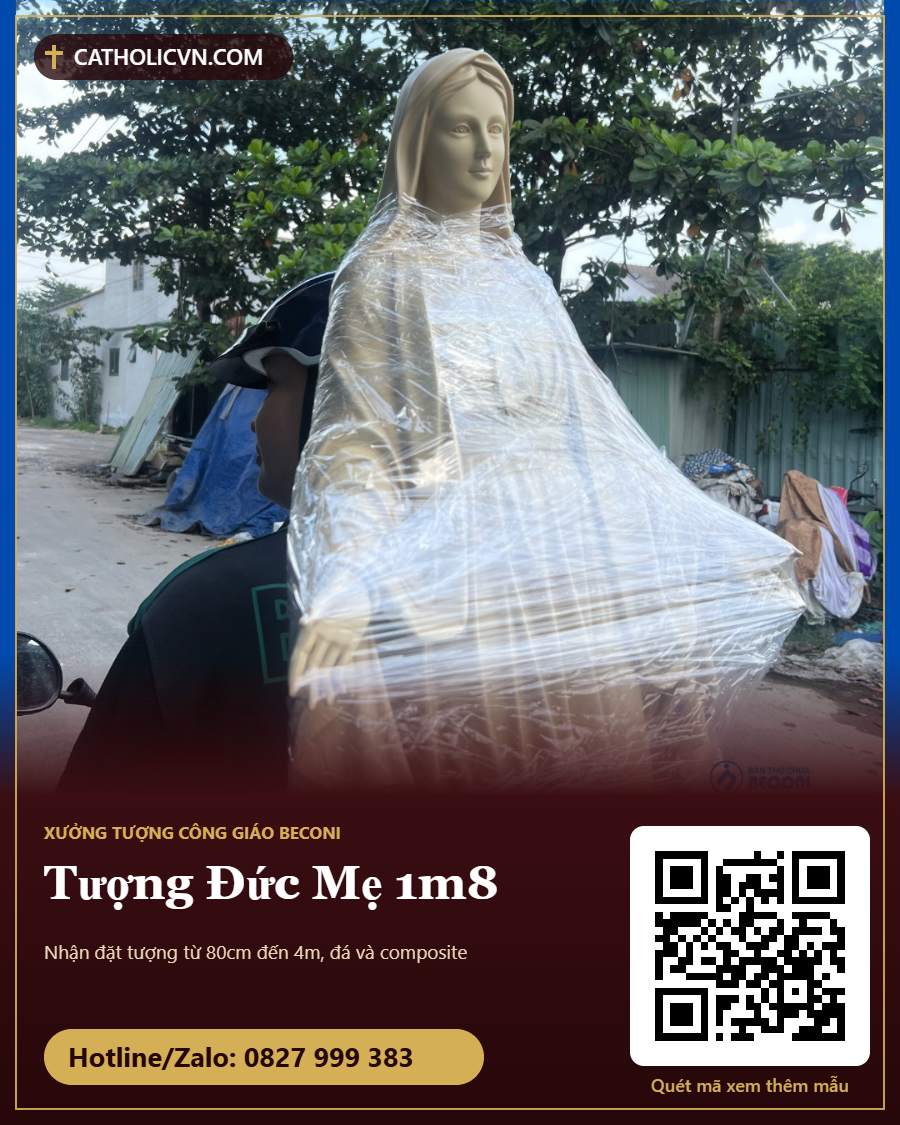 Tượng Đức Mẹ 1m8 - Beconi, hotline 0827 999 383
