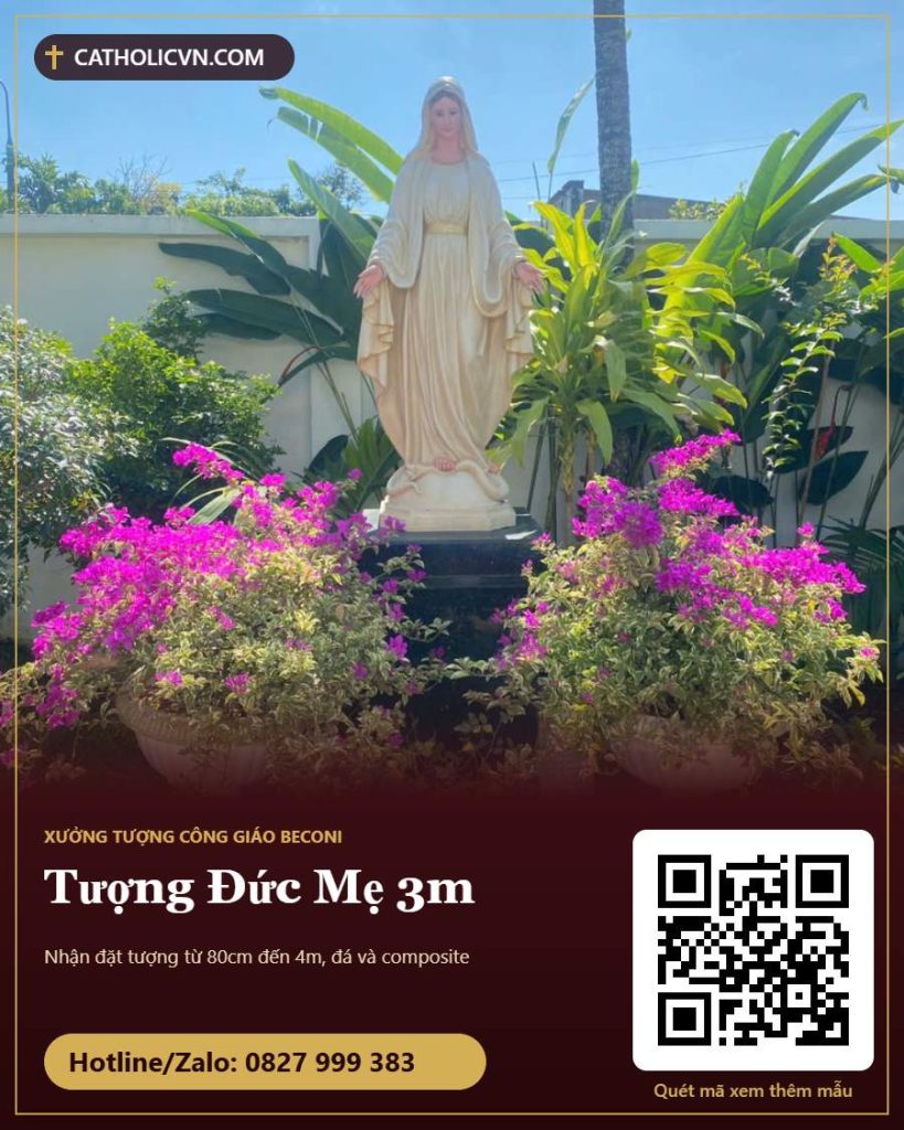 Tượng Đức Mẹ 3m cho linh đài, trung tâm hành hương: làm thế nào từ đầu